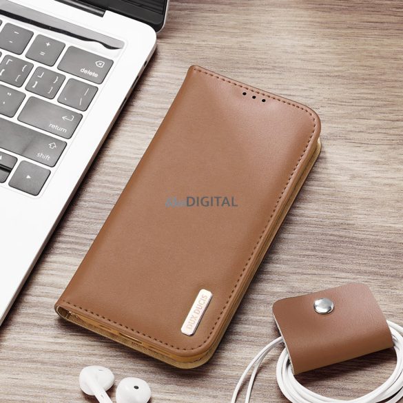 Dux Ducis Hivo könyvtok iPhone 16e - barna