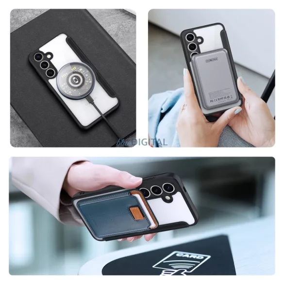 Dux Ducis Skin X Pro MagSafe-kompatibilis könyvtok Samsung Galaxy S25 - fekete