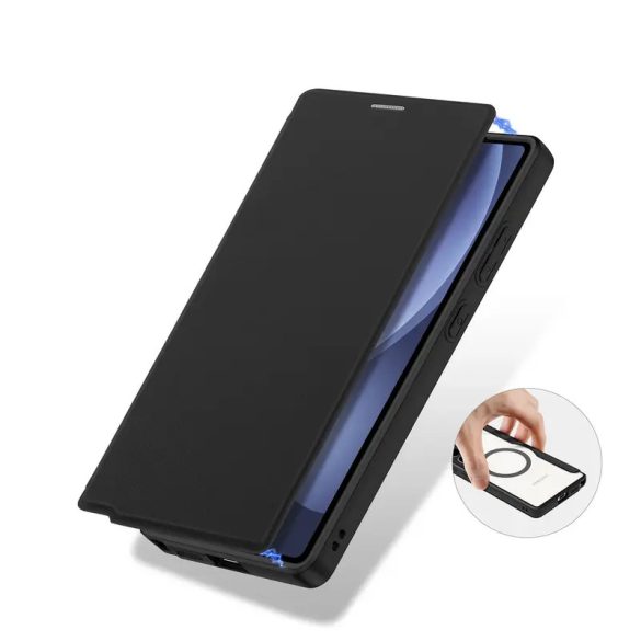 Dux Ducis Skin X Pro MagSafe-kompatibilis könyvtok Samsung Galaxy S25 Ultra - fekete