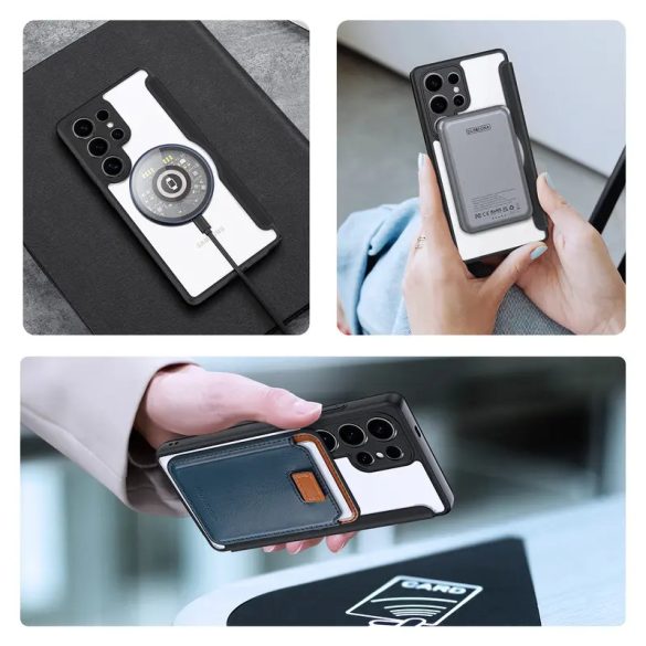 Dux Ducis Skin X Pro MagSafe-kompatibilis könyvtok Samsung Galaxy S25 Ultra - fekete