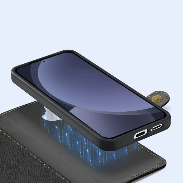 Dux Ducis Lawa MagSafe-kompatibilis könyvtok Samsung Galaxy S25 Plus - fekete