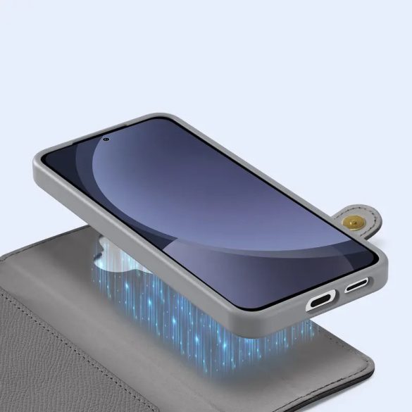 Dux Ducis Lawa MagSafe-kompatibilis könyvtok Samsung Galaxy S25 Plus - szürke