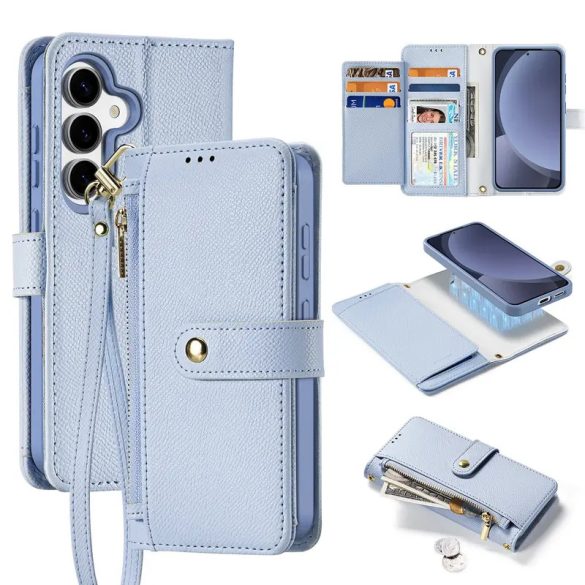 Dux Ducis Lawa MagSafe-kompatibilis könyvtok Samsung Galaxy S25 Plus - kék