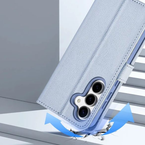 Dux Ducis Lawa MagSafe-kompatibilis könyvtok Samsung Galaxy S25 Plus - kék