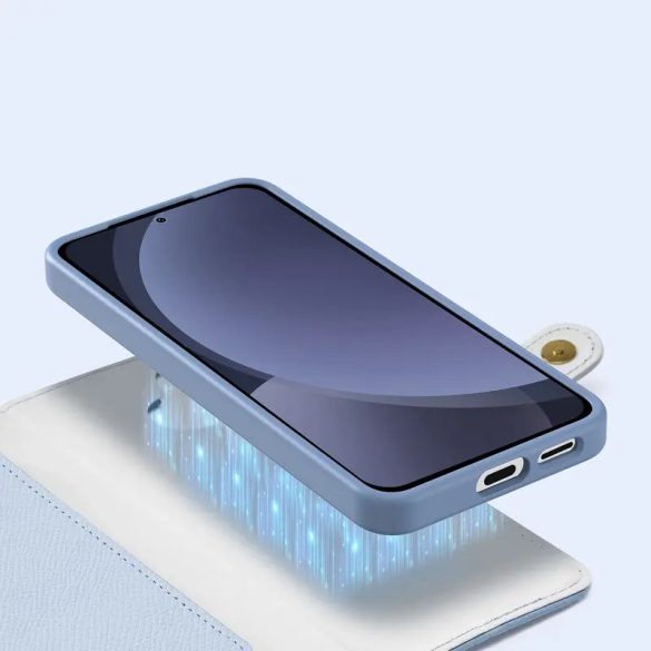Dux Ducis Lawa MagSafe-kompatibilis könyvtok Samsung Galaxy S25 Plus - kék