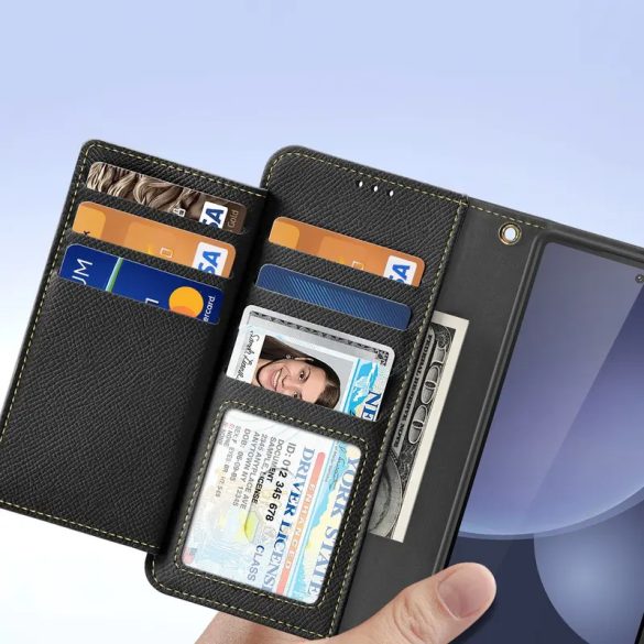 Dux Ducis Lawa MagSafe-kompatibilis könyvtok Samsung Galaxy S25 Ultra - fekete