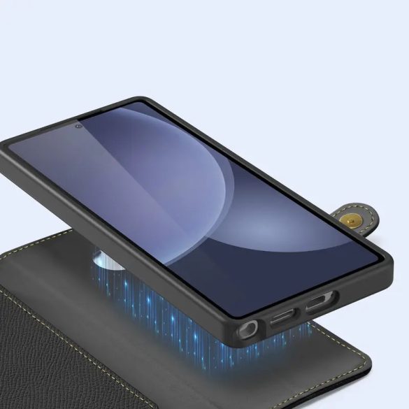 Dux Ducis Lawa MagSafe-kompatibilis könyvtok Samsung Galaxy S25 Ultra - fekete