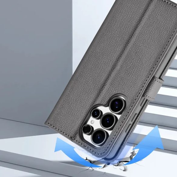 Dux Ducis Lawa MagSafe-kompatibilis könyvtok Samsung Galaxy S25 Ultra - szürke