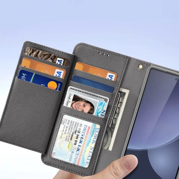 Dux Ducis Lawa MagSafe-kompatibilis könyvtok Samsung Galaxy S25 Ultra - szürke