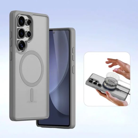 Dux Ducis Lawa MagSafe-kompatibilis könyvtok Samsung Galaxy S25 Ultra - szürke