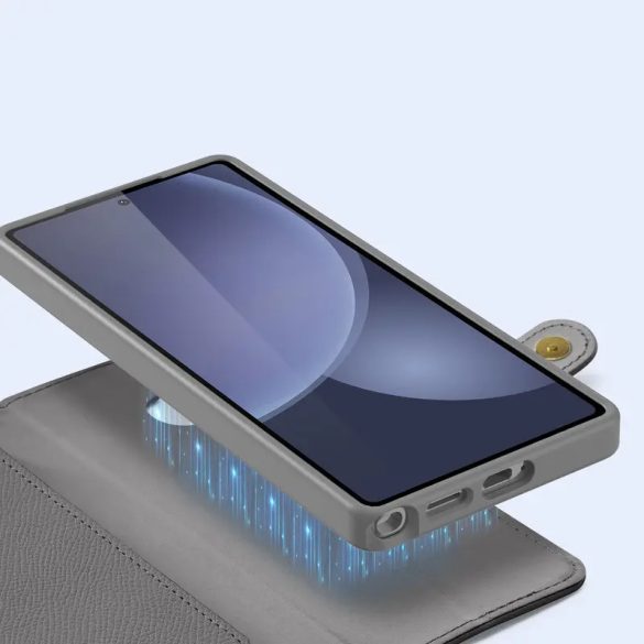 Dux Ducis Lawa MagSafe-kompatibilis könyvtok Samsung Galaxy S25 Ultra - szürke