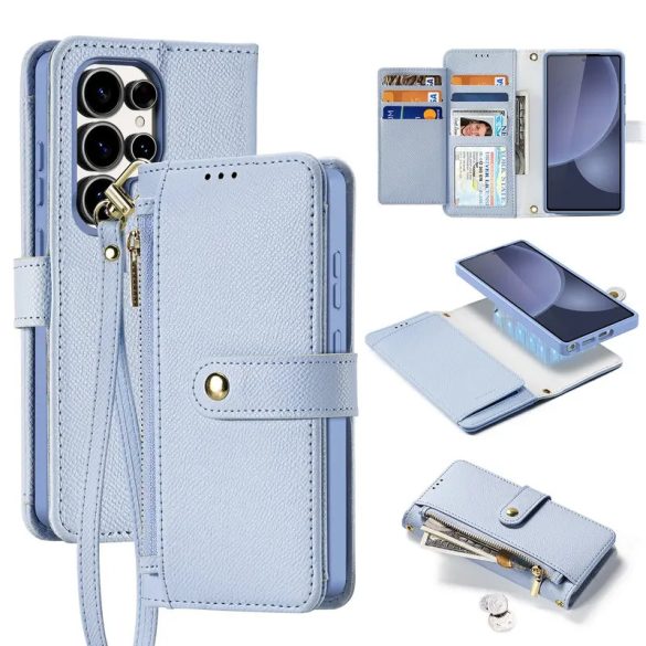 Dux Ducis Lawa MagSafe-kompatibilis könyvtok Samsung Galaxy S25 Ultra - kék