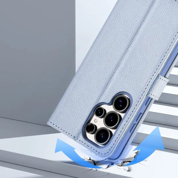 Dux Ducis Lawa MagSafe-kompatibilis könyvtok Samsung Galaxy S25 Ultra - kék