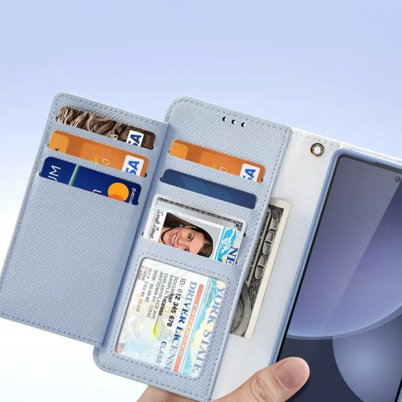 Dux Ducis Lawa MagSafe-kompatibilis könyvtok Samsung Galaxy S25 Ultra - kék
