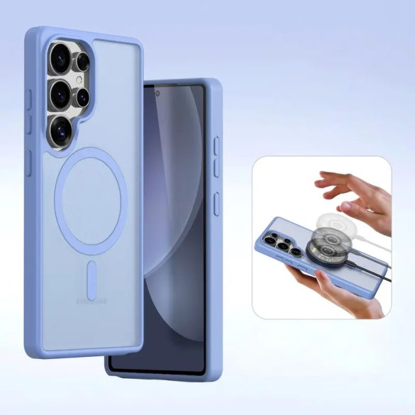 Dux Ducis Lawa MagSafe-kompatibilis könyvtok Samsung Galaxy S25 Ultra - kék