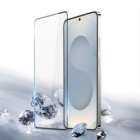 Dux Ducis betekintésvédett edzett üveg fekete szegéllyel Samsung Galaxy S25