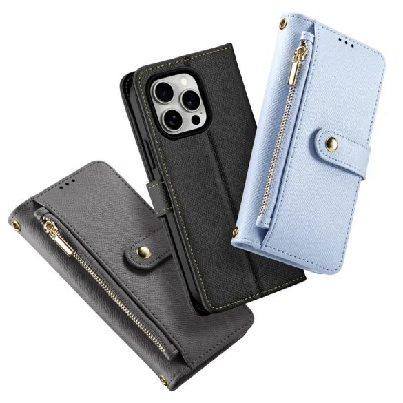 Dux Ducis Lawa könyvtok iPhone 15 - kék