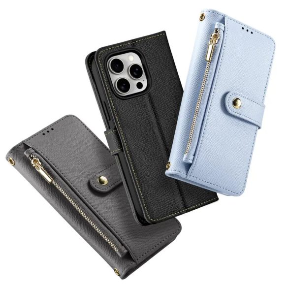 Dux Ducis Lawa könyvtok iPhone 15 Pro - fekete