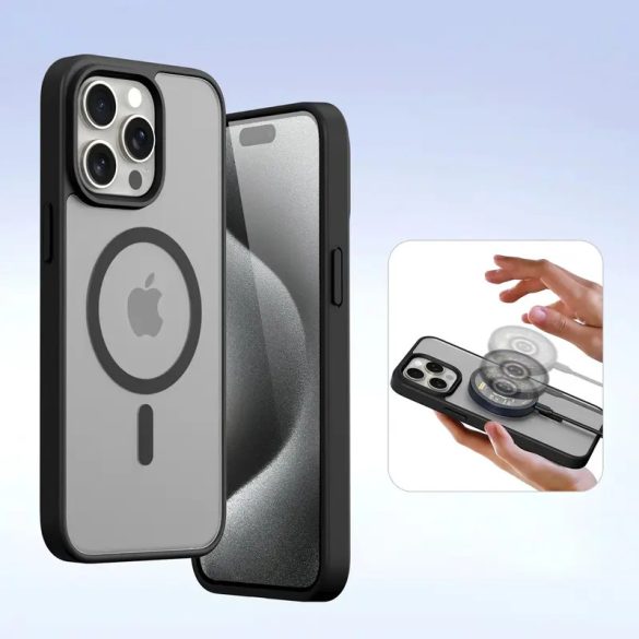 Dux Ducis Lawa könyvtok iPhone 15 Pro - fekete