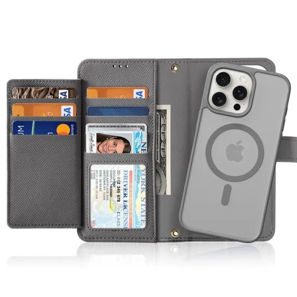 Dux Ducis Lawa könyvtok iPhone 15 Pro - szürke