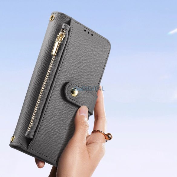 Dux Ducis Lawa könyvtok iPhone 15 Pro - szürke