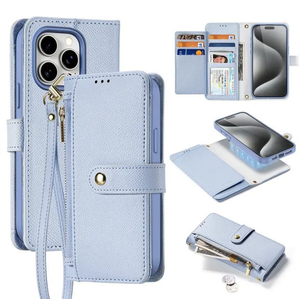 Dux Ducis Lawa könyvtok iPhone 15 Pro - kék