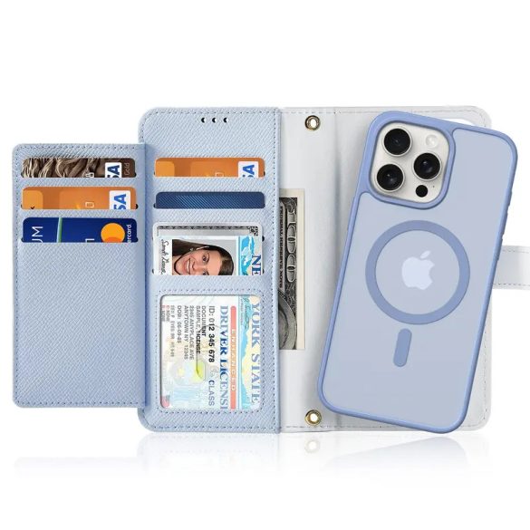 Dux Ducis Lawa könyvtok iPhone 15 Pro - kék