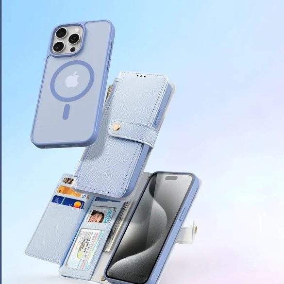Dux Ducis Lawa könyvtok iPhone 15 Pro - kék