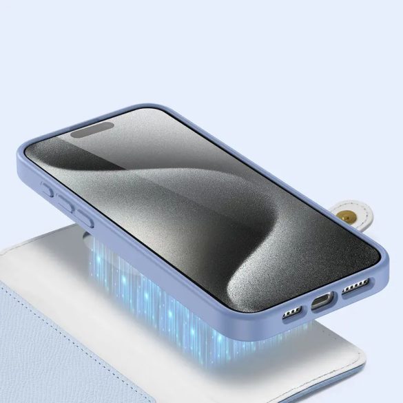 Dux Ducis Lawa könyvtok iPhone 15 Pro - kék