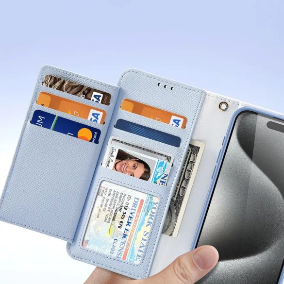 Dux Ducis Lawa könyvtok iPhone 15 Pro - kék