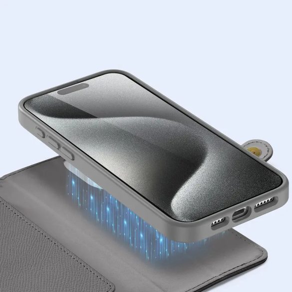 Dux Ducis Lawa könyvtok iPhone 15 Pro Max - szürke