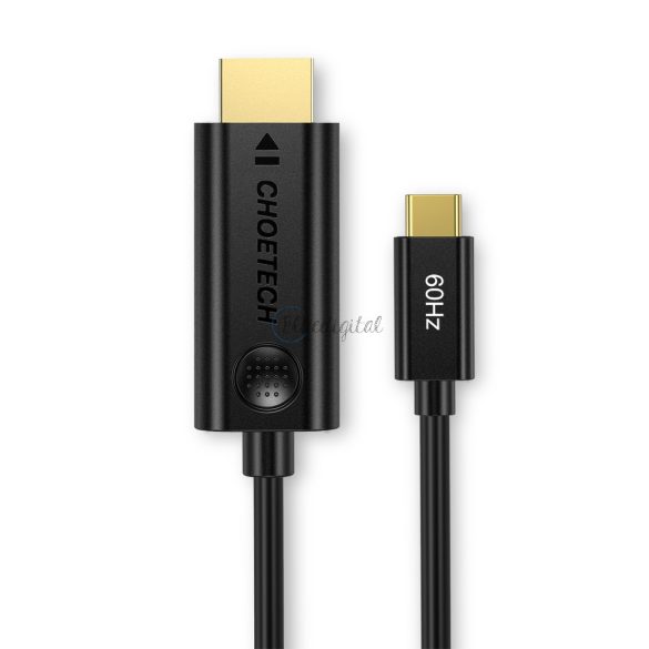 Choetech egyirányú adapter kábel type-c adapter (apa) a HDMI 2.0 (apa) 4K 60Hz 1.8m fekete (CH0019)