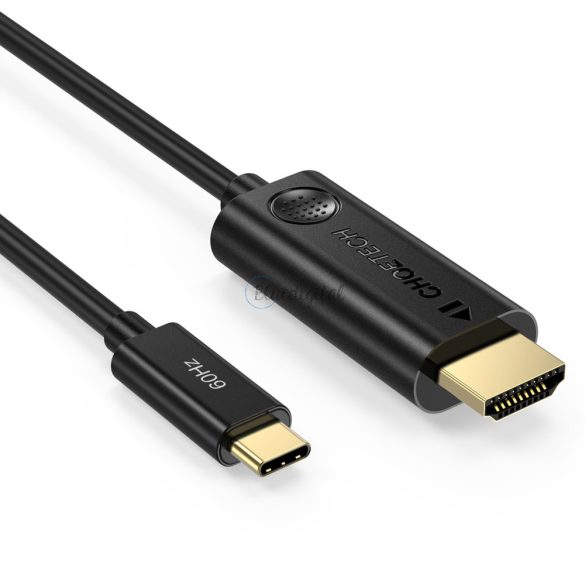 Choetech egyirányú adapter kábel type-c adapter (apa) a HDMI 2.0 (apa) 4K 60Hz 1.8m fekete (CH0019)