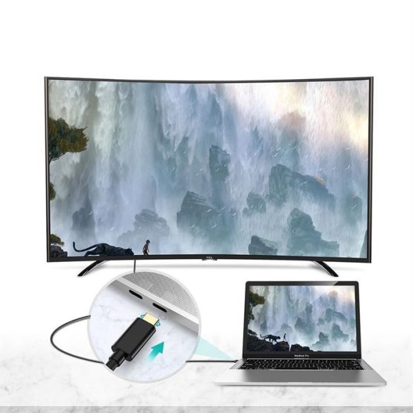 CHOETECH kábel USB type-c - HDMI 4K 30Hz 3M fekete kábel (XCH-0030)