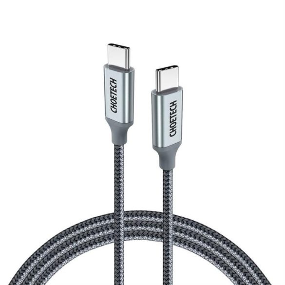 CHOETECH USB type-c - USB type-c kábel 5A 100 W Power Diving 480 Mbps 1,8 m szürke (XCC-1002-GY)