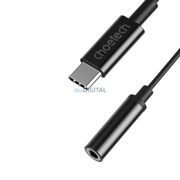 Choetech AUX003 Type-C - 3,5 mm jack adapter - fekete