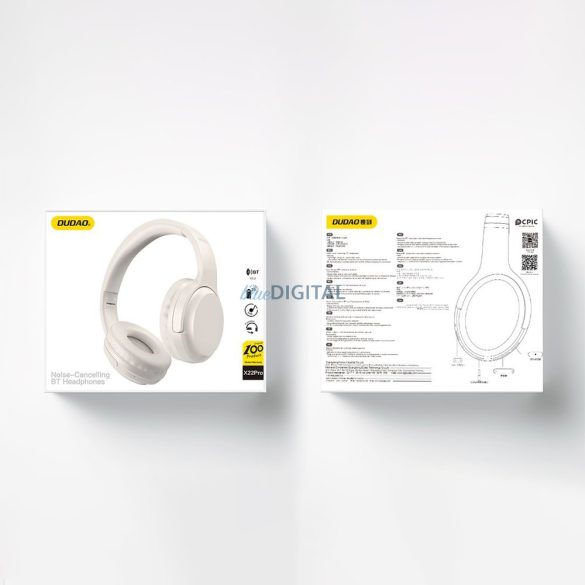 ANC Dudao X22Pro vezeték nélküli fejhallgató - fehér