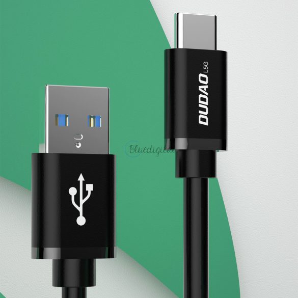 Dudao kábel USB kábel - USB Type C szuper gyors töltés 1 m fekete (l5g -fekete)
