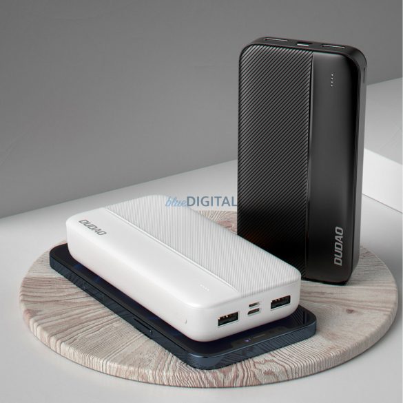 Dudao powerbank 20000mAh 2xUSB-A 10W fehér (K4S+)