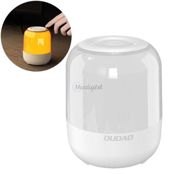 Dudao Vezeték nélküli Bluetooth 5.0 RGB hangszóró 5W 1200MAH fehér (Y11s-fehér)