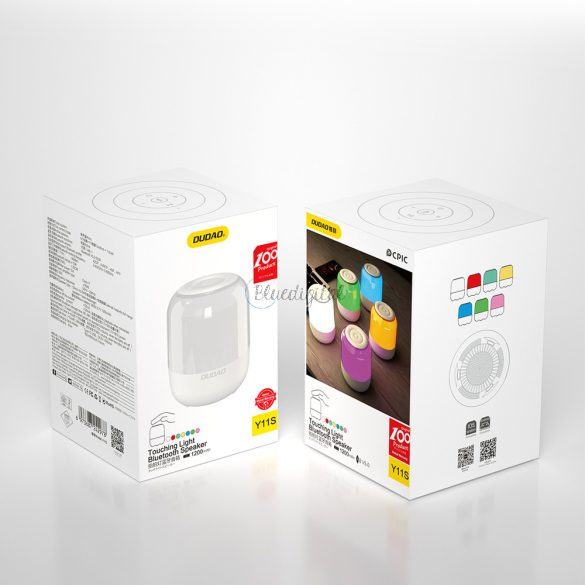 Dudao Vezeték nélküli Bluetooth 5.0 RGB hangszóró 5W 1200MAH fehér (Y11s-fehér)