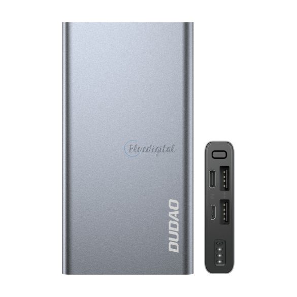 Dudao Metal Power Bank LED jelzővel 10000MAH ezüst (K5PRO)