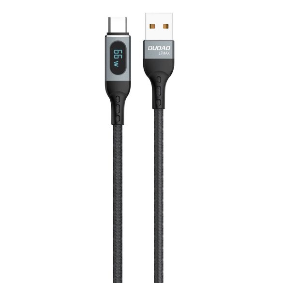 Dudao USB kábel - USB Type-C gyors töltő PD 66W fekete (L7Max)