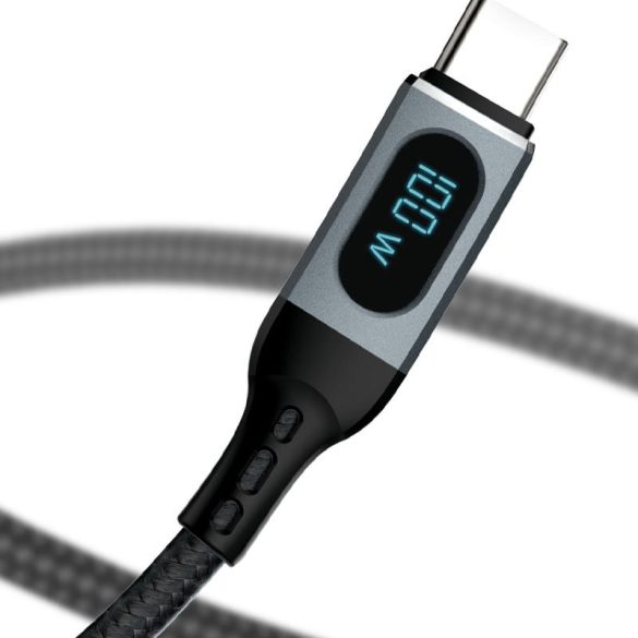 Dudao kábel USB Type-C - USB Type-C gyors töltő PD 100W fekete (L7MaxC)