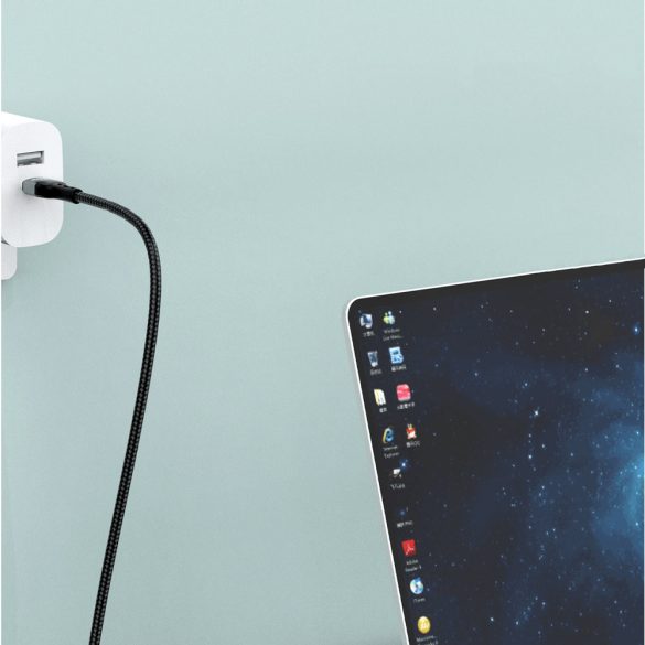 Dudao USB Type-C kábel - Lightning gyors Charging PD 20W fekete (L7MaxL)