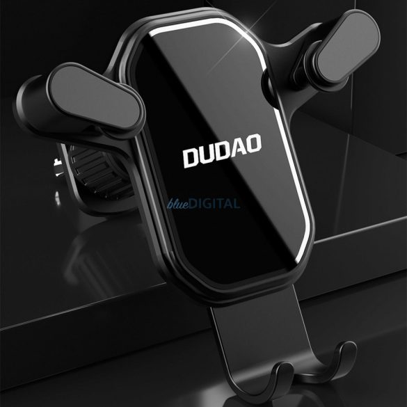 Dudao F12H üveg tükör hatású autós telefontartó fekete