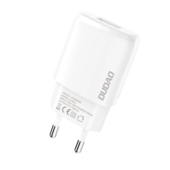 Dudao A1 USB-A hálózati töltő 1xUSB-A csatlakozással és USB-A - Lightning 1m kábellel 1.5A 7.5W - fehér