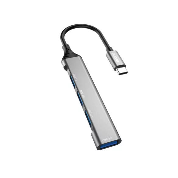 Dudao HUB 4 az 1-ben USB-C - 4x USB-A (3 x USB2.0 / USB3.0) 6.3cm fekete (A16T)