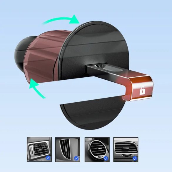 Dudao F2+ autós tartó szellőzőrácsra - fekete