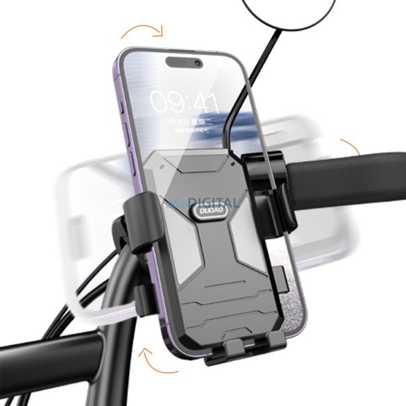 Kerékpár / motorkerékpár telefontartó Dudao F7C - fekete